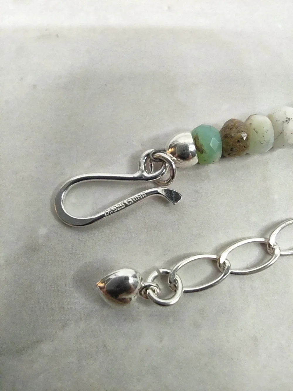 Jay King Peruvian Green Opal Gemstone Necklace